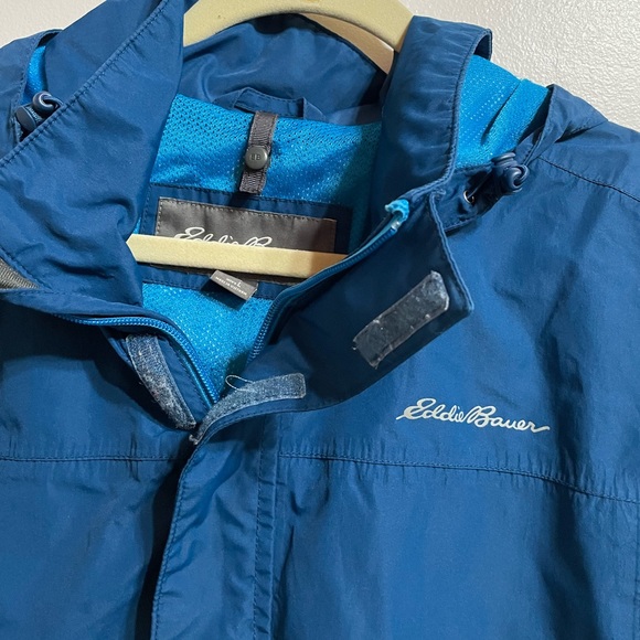 Eddie Bauer Blue Windbreaker Rain Jacket - Picture 2 of 5